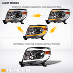 05-11 Toyota Tacoma Projector Headlights Sequential LED Chrome