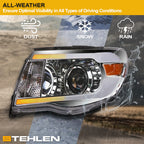 05-11 Toyota Tacoma Projector Headlights Sequential LED Chrome