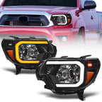 2012-2015 Toyota Tacoma Projector Headlights Sequential LED - Black