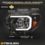 2012-2015 Toyota Tacoma Projector Headlights Sequential LED - Black