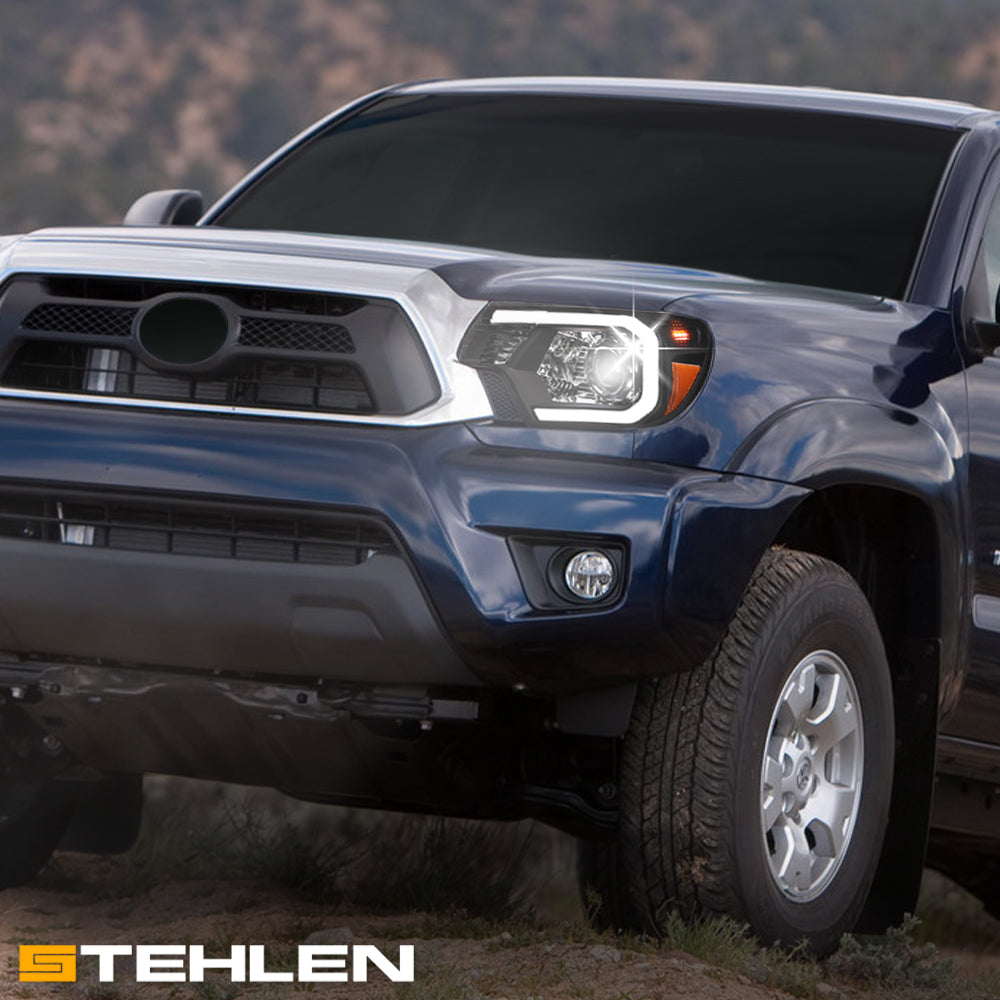 2012-2015 Toyota Tacoma Projector Headlights Sequential LED - Black