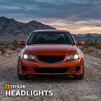2004-2008 Acura TSX Projector Headlights w/o Amber — Black — installed