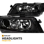 2004-2008 Acura TSX Projector Headlights w/o Amber — Black