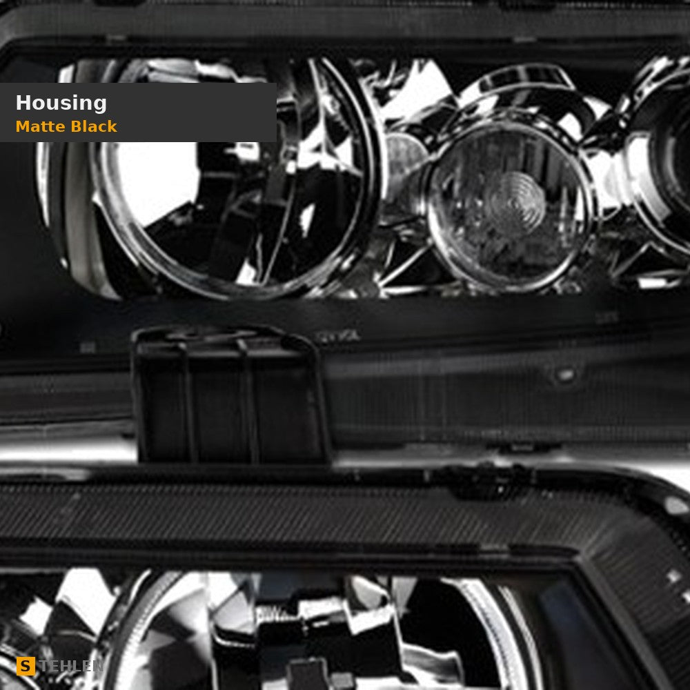 2004-2008 Acura TSX Projector Headlights w/o Amber — Black — detail