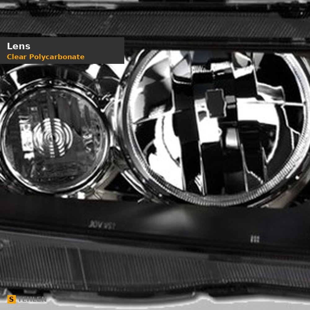 2004-2008 Acura TSX Projector Headlights w/o Amber — Black — detail