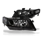 2004-2008 Acura TSX Projector Headlights w/o Amber — Black — product view