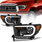 2007-2017 Toyota Tundra Sequoia Projector Headlights LED Halo - Black