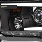 2007-2013 Toyota Tundra & 2008-2017 Sequoia Projector Headlights w/ Sequential LED Bar — Black — detail