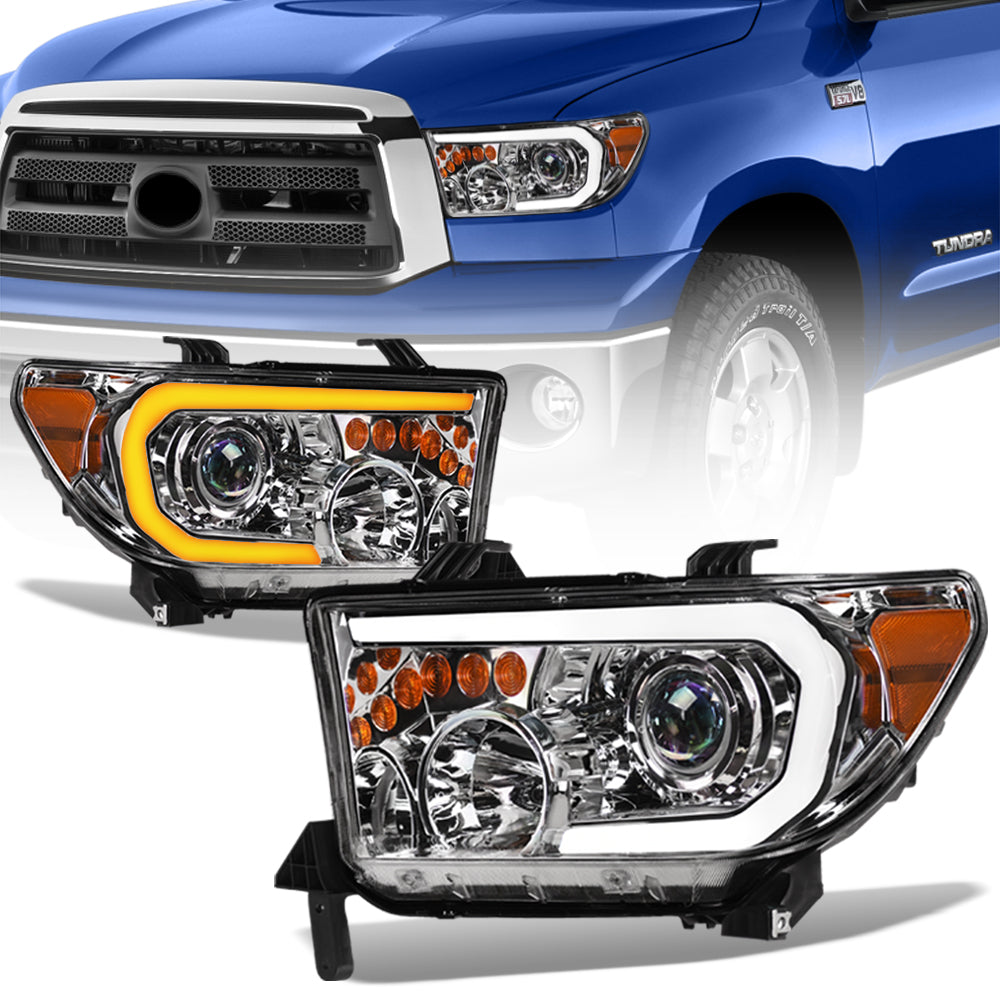 2007-2017 Toyota Tundra Sequoia Projector Headlights LED - TYTD07DS