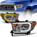 2007-2017 Toyota Tundra Sequoia Projector Headlights LED - TYTD07DS