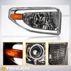 2014-2021 Toyota Tundra LED Halo Projector Headlights Chrome