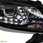 2014-2021 Toyota Tundra Projector Headlights w/ Sequential LED Bar — Black — detail