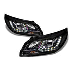 2014-2021 Toyota Tundra Projector Headlights w/ Sequential LED Bar — Black — product view