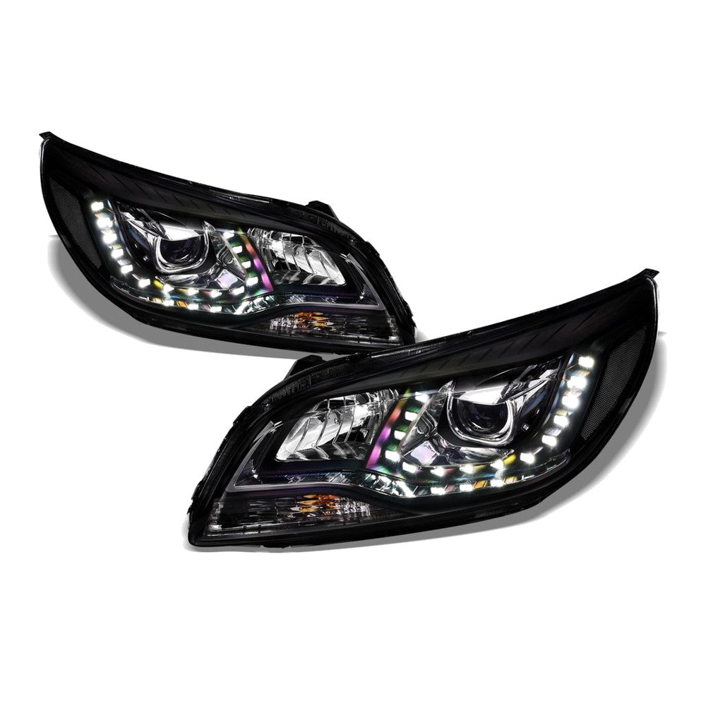 2014-2021 Toyota Tundra Projector Headlights w/ Sequential LED Bar — Black — product view