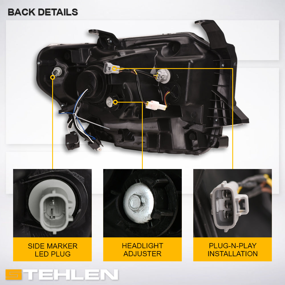 2014-2021 Toyota Tundra Chrome Projector Headlights Sequential LED
