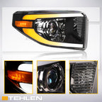 2014-2021 Toyota Tundra Projector Headlights Sequential LED - Black