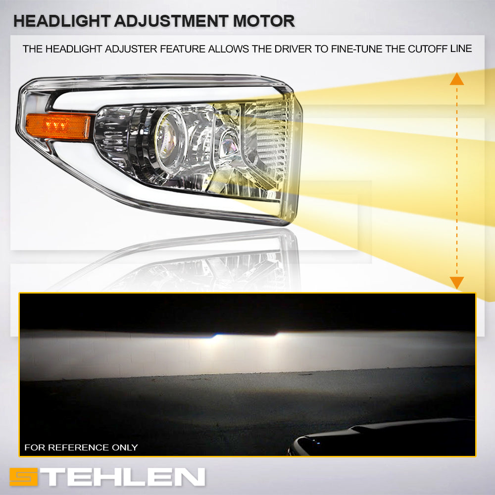 2014-2021 Toyota Tundra Projector Headlights Sequential LED Chrome