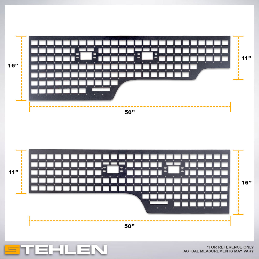 2024-2025 Ford Ranger 5 ft Bed MOLLE Panels Front & Sides - 3pc