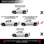 07-19 Silverado/Sierra Extended Cab Modular Side Steps - Matte Black