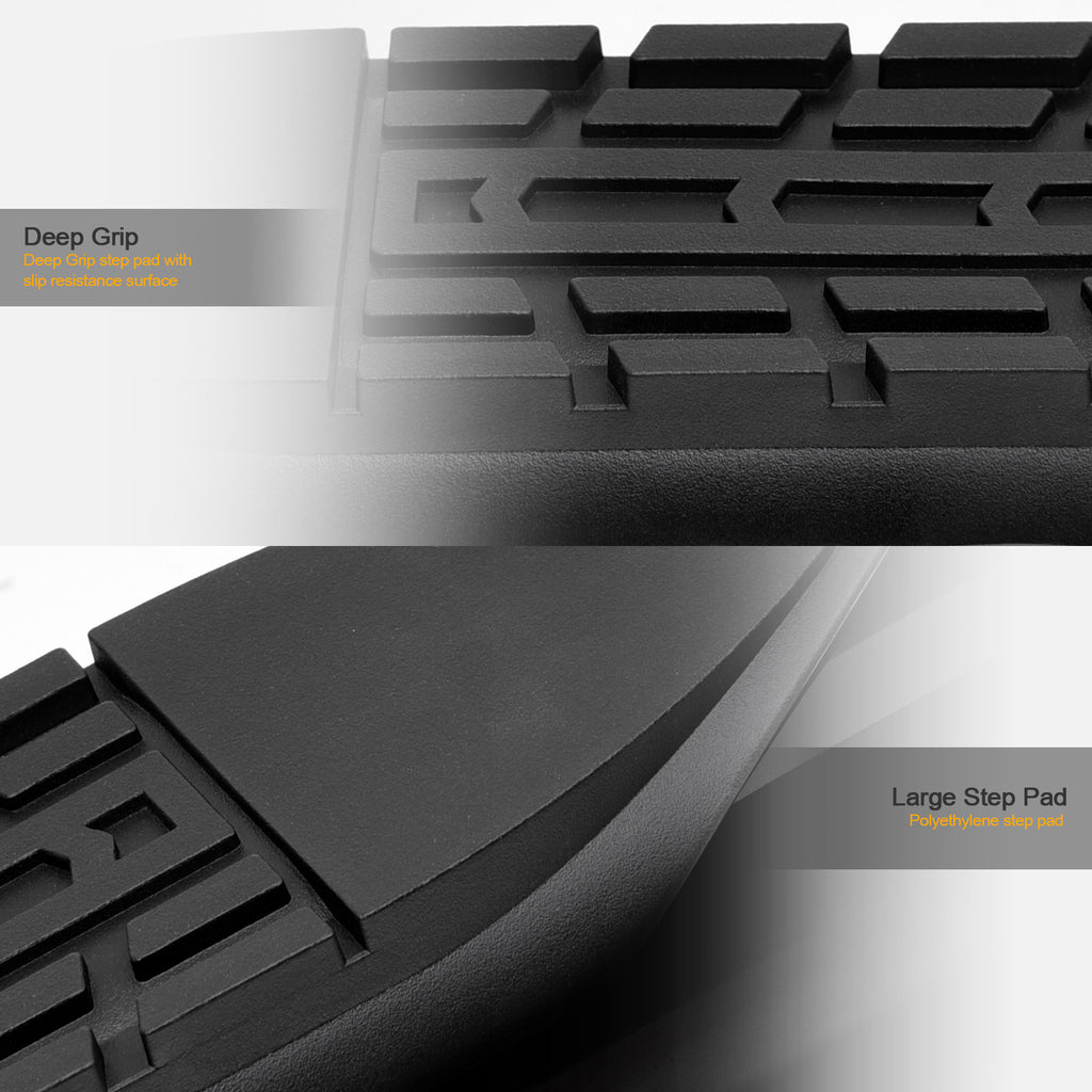 2009-2014 Ford F-150 Crew Cab 4" Side Step Bars - Black