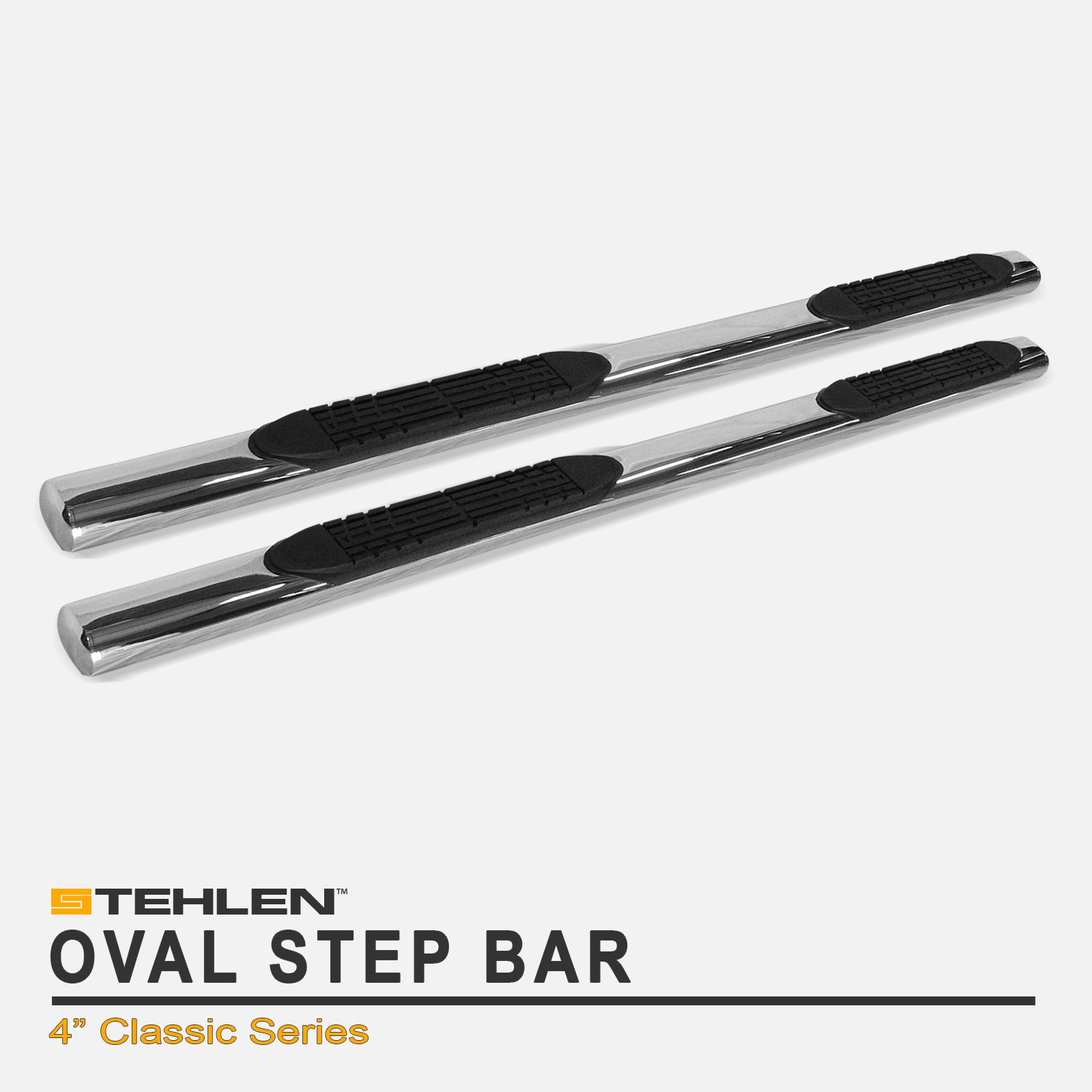 2004-2008 Ford F-150 Super Cab 4" Side Step Nerf Bars - Chrome