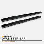 2004-2008 Ford F-150 Super Cab 5" Oval Side Step Bars - Black