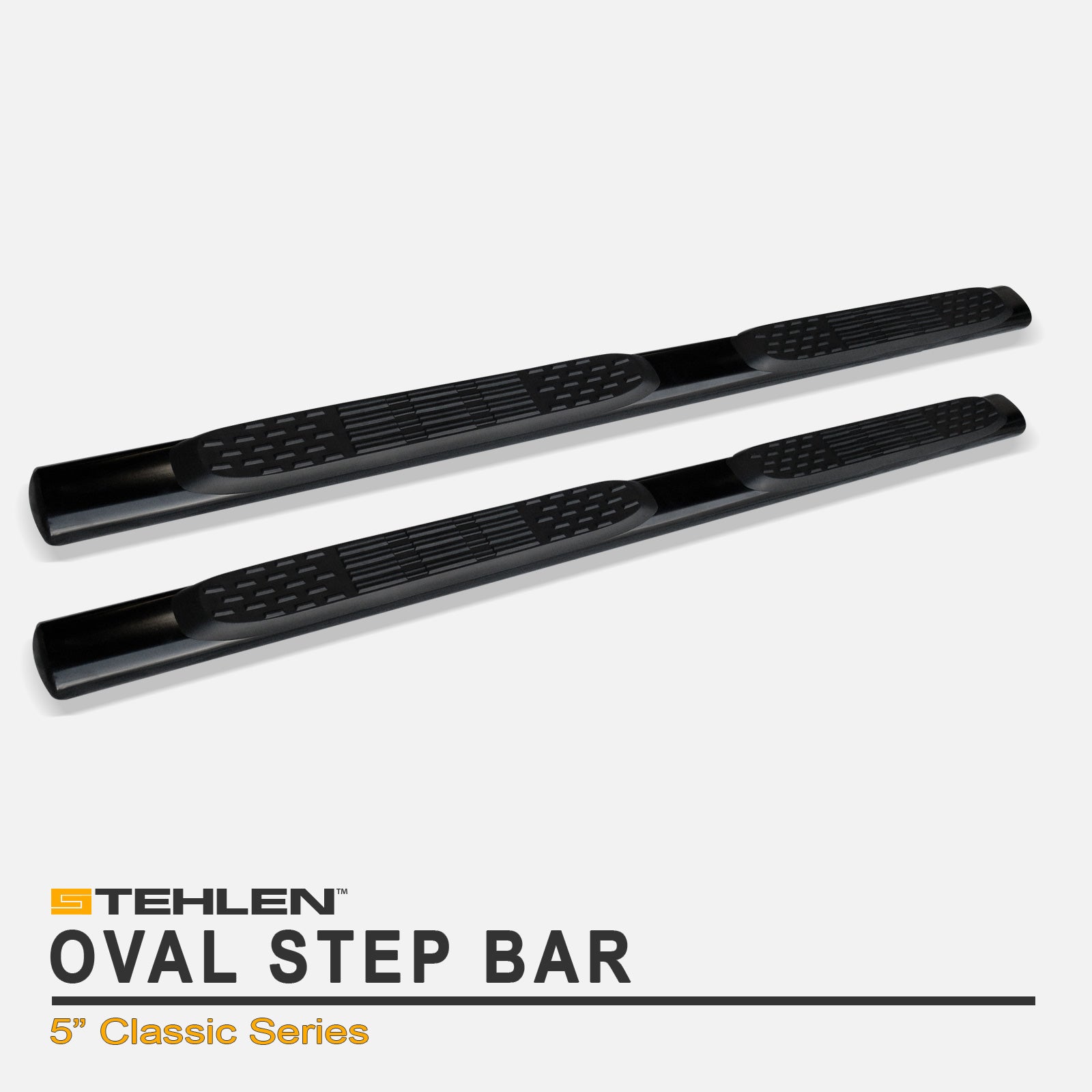 2004-2008 Ford F-150 Super Cab 5" Oval Side Step Bars - Black