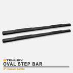 2009-2014 Ford F-150 SuperCrew 4" Step Bars - Matte Black