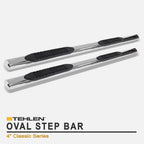 2017-2022 Ford Super Duty Crew Cab 4" Side Step Bars - Matte Black