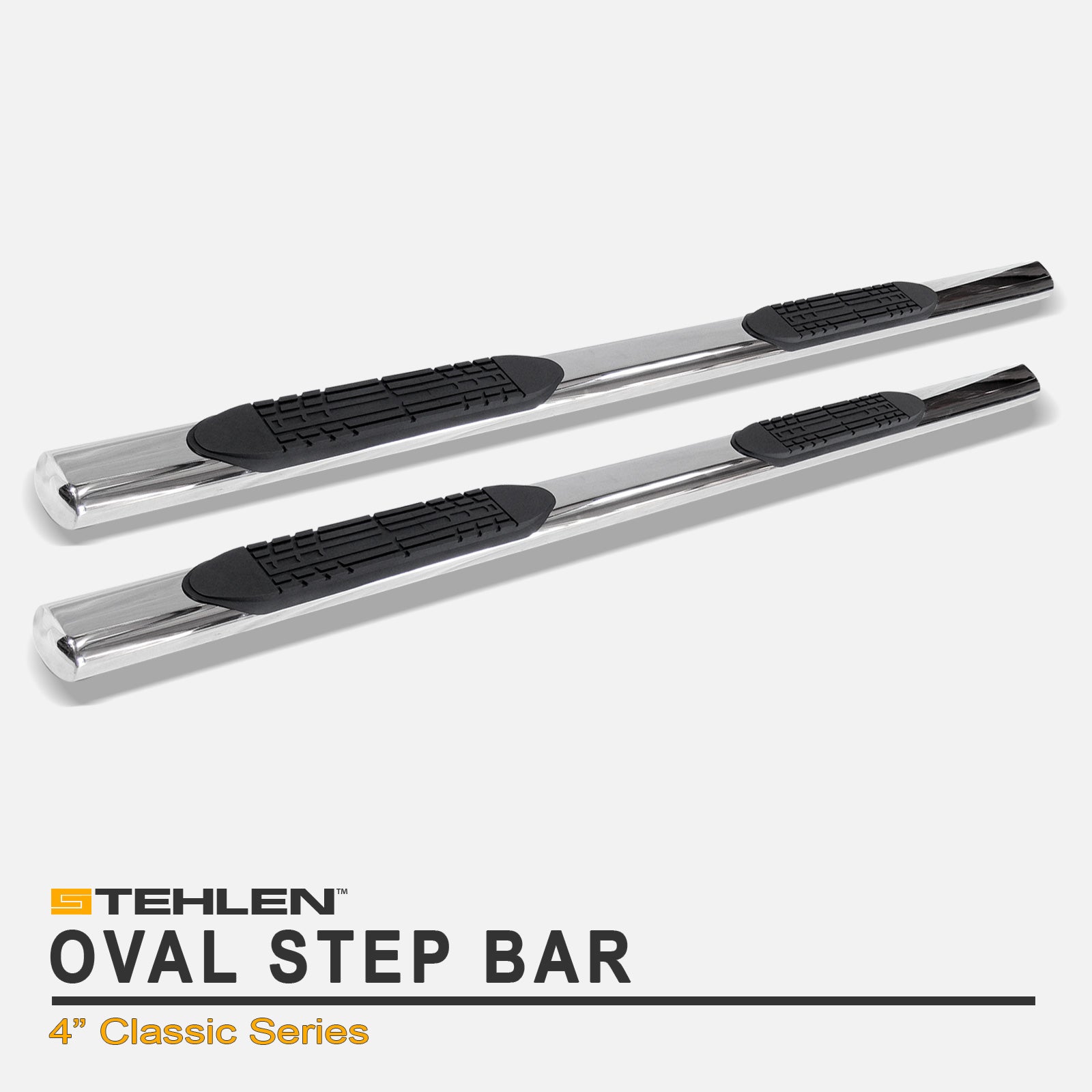 2017-2022 Ford Super Duty Crew Cab 4" Side Step Bars - Matte Black