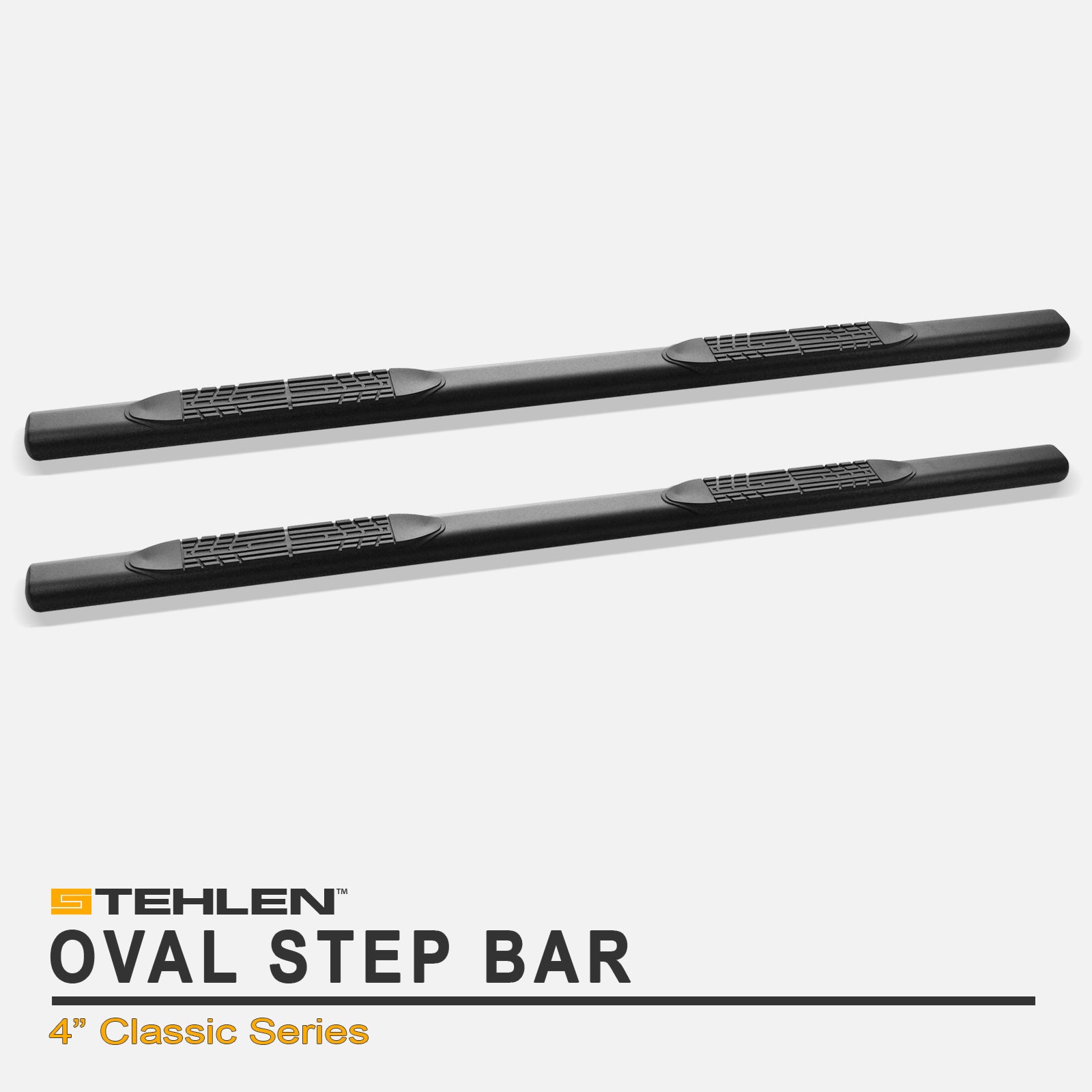 2004-2024 Nissan Titan Crew Cab 4" Oval Side Step Bars - Matte Black