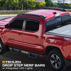 2009-2023 Dodge Ram 1500 Quad Cab Modular Step Bars w/ LED - Matte Black