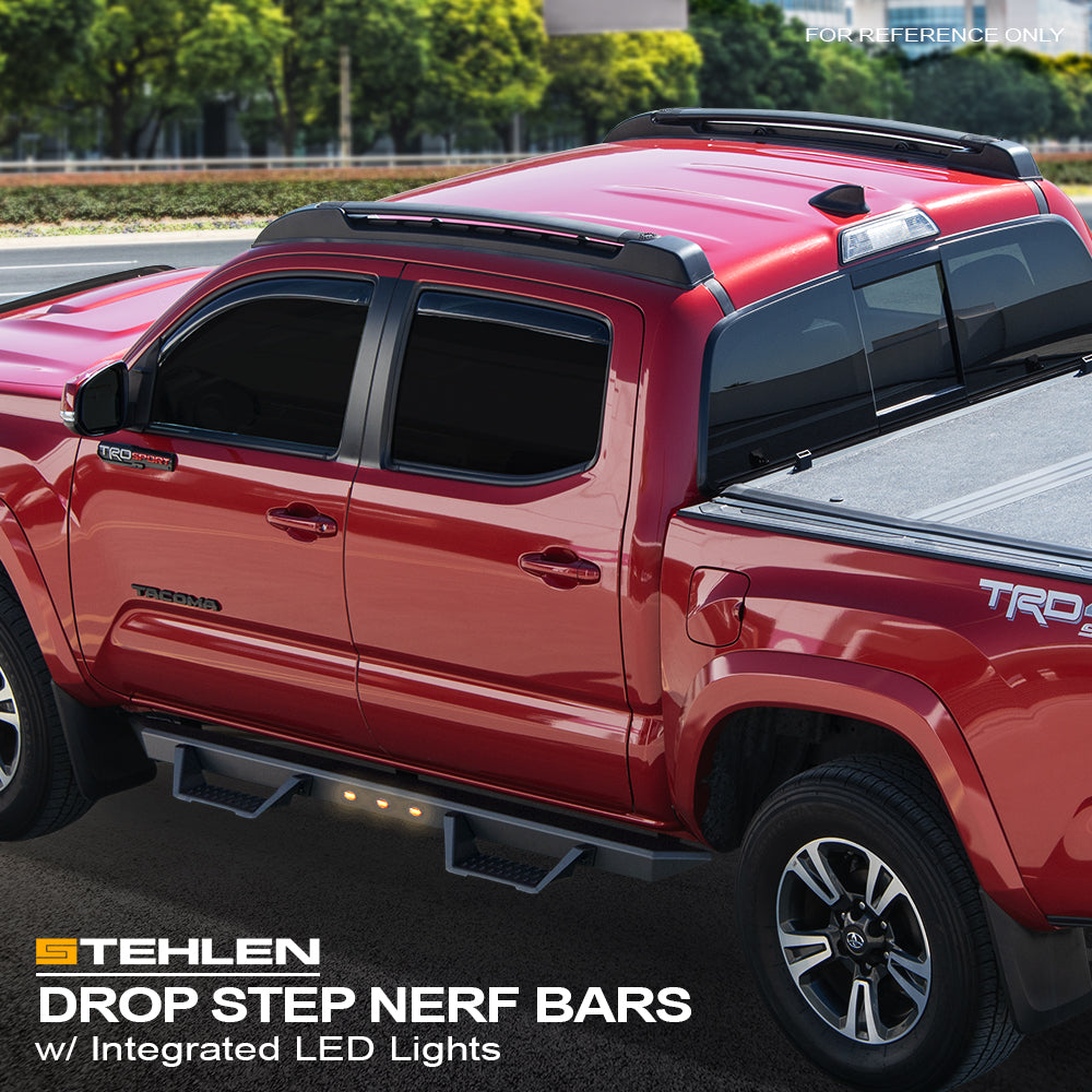 2019-2023 Chevy Silverado/GMC Sierra 1500 Extended Cab LED Step Bars - Matte Black