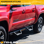 2019-2023 Chevy Silverado/GMC Sierra 1500 Extended Cab LED Step Bars - Matte Black