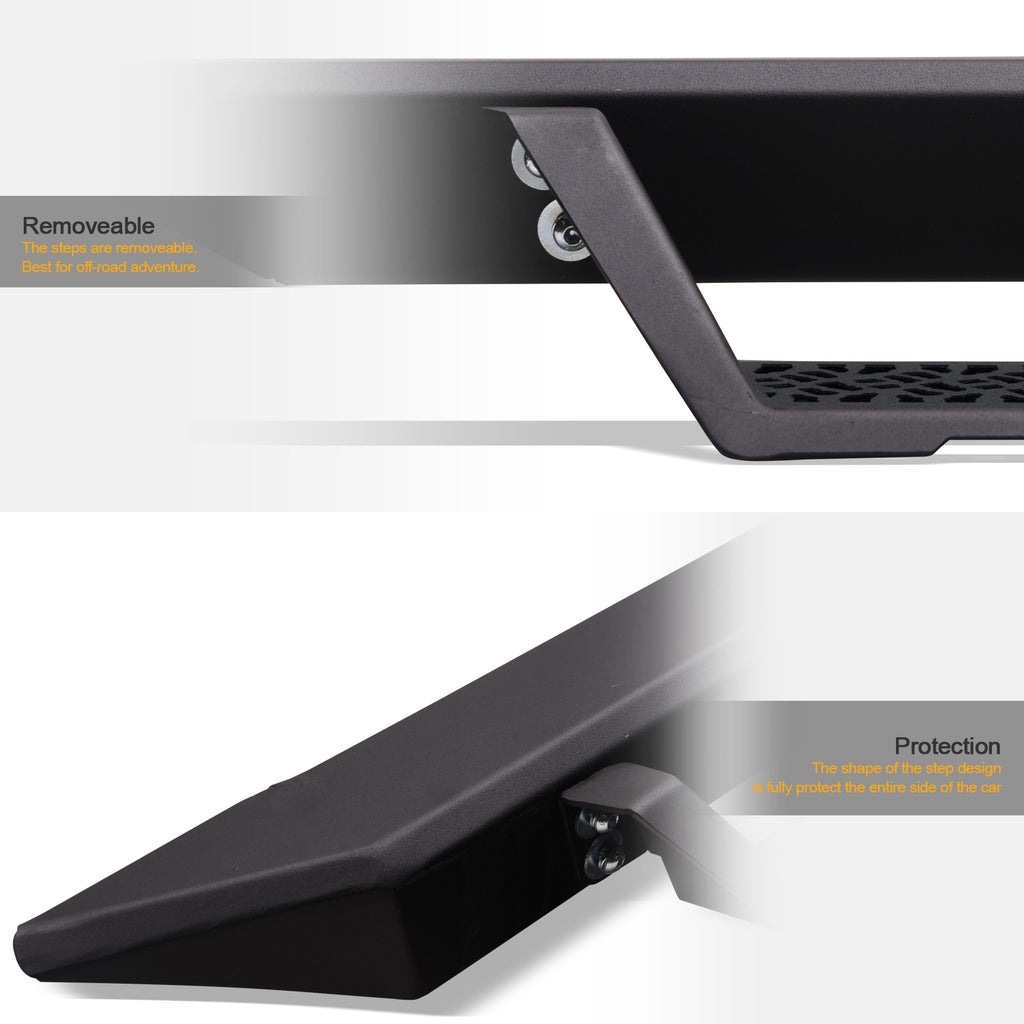 2010-2018 Dodge Ram 2500/3500 Mega Cab Modular Side Step Bars - Matte Black