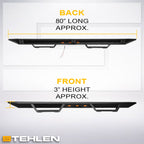 2019-2023 Chevy Silverado/GMC Sierra 1500 Extended Cab LED Step Bars - Matte Black