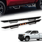 2019-2023 Chevy Silverado/GMC Sierra 1500 Extended Cab LED Step Bars - Matte Black