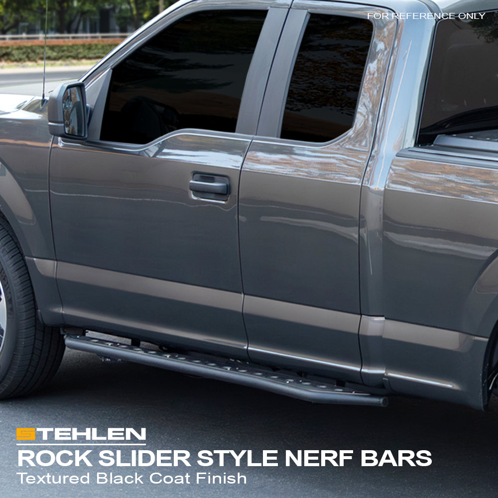 2022-2023 Toyota Tundra Double Cab Rock Sliders Side Steps - Texture Black