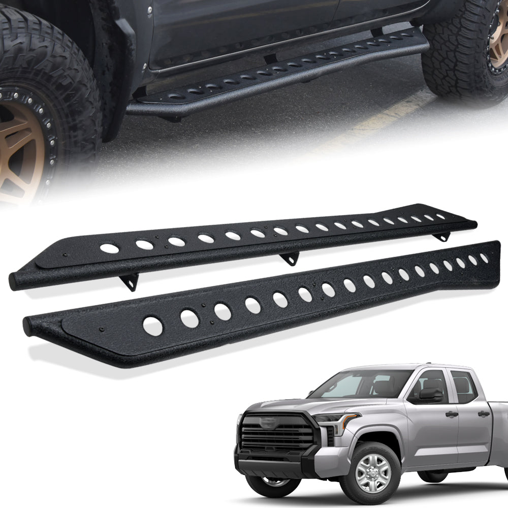 2022-2023 Toyota Tundra Double Cab Rock Sliders Side Steps - Texture Black