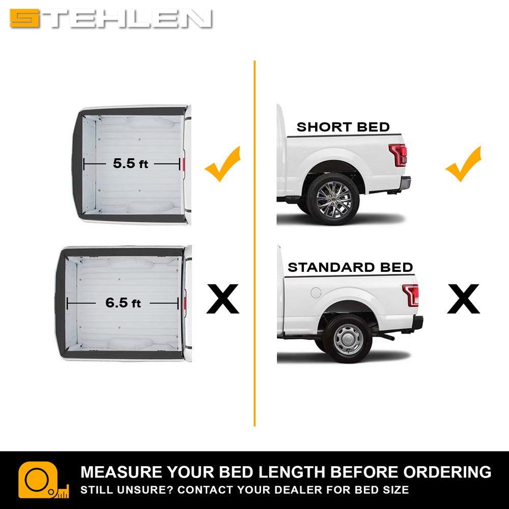 04-15 Nissan Titan 5.5 ft Bed Tri-Fold Tonneau Cover w/ LED Lights
