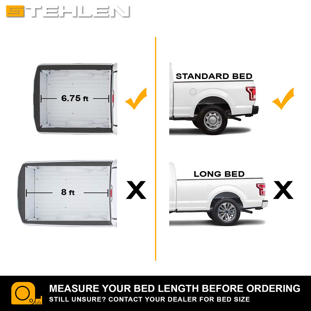 2017-2026 Ford Super Duty 6.75 ft Bed Rubber Bed Mat - Diamond Plate