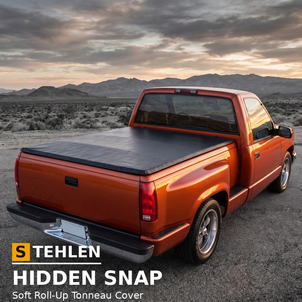Ft Bed Hidden Snap Soft Roll-Up Tonneau Cover