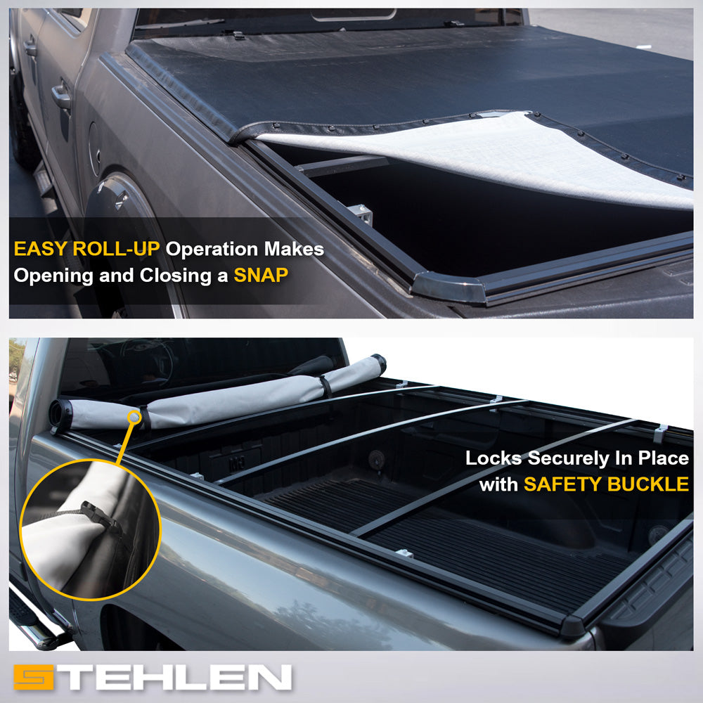 1997-2004 Dodge Dakota 6.5 ft Bed Tonneau Cover & LED Light Kit