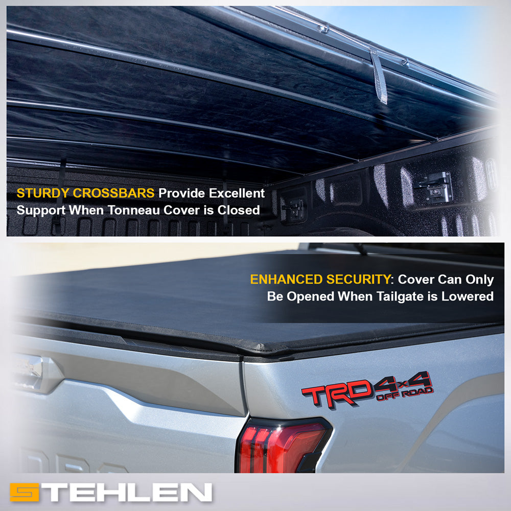 2004-2006 Toyota Tundra 6.2 ft Bed Roll-Up Tonneau Cover w/ LED Lights