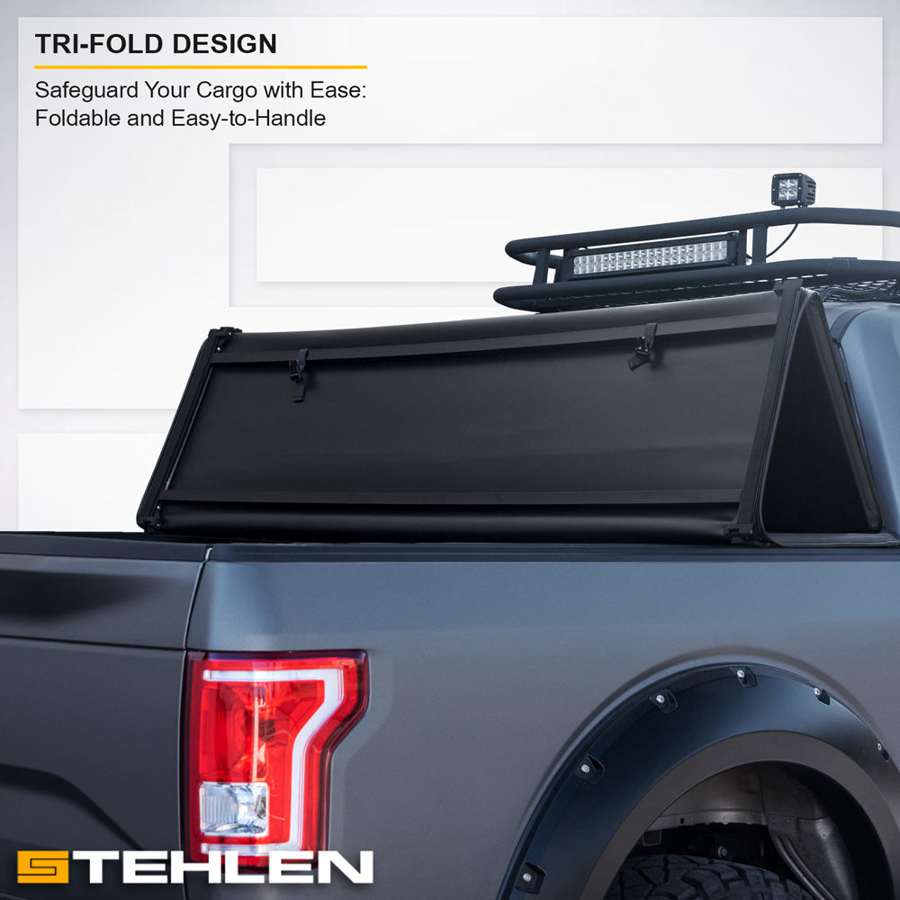 2017-2024 Nissan Titan 5.5 ft Bed Soft Tri-Fold Tonneau Cover