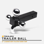 3-Ball Trailer Hitch Mount 2" Receiver 1-7/8" 2" 2-5/16"