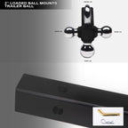 3-Ball Trailer Hitch Mount 2" Receiver 1-7/8" 2" 2-5/16"