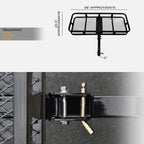 2" Hitch Cargo Carrier 500 lb 20x58 Fold-Up Basket - Black