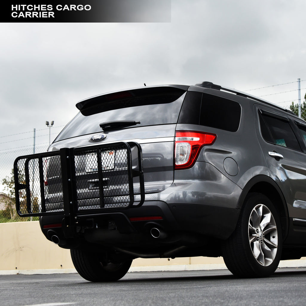 2" Hitch Cargo Carrier 500 lb 20x58 Fold-Up Basket - Black