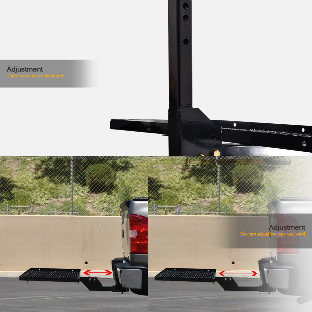 2" Hitch Cargo Carrier 300 LBS 23x59 Fold-Up Tray - Black